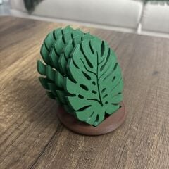 Yaprak Dekoratif Bardak Altlığı