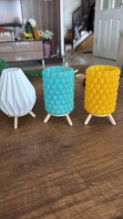 Desenli Ayaklı Masa Lambası